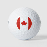 Pelotas De Golf Bandera canadiense roja y blanca