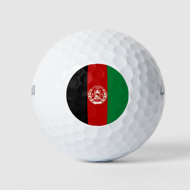 Pelotas De Golf Bandera de Afganistán (Anverso)