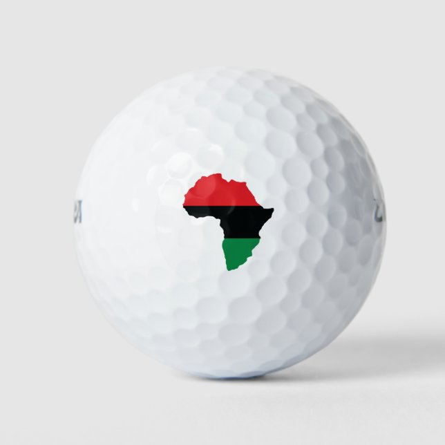 Pelotas De Golf Bandera de África Roja, Negra y Verde (Anverso)