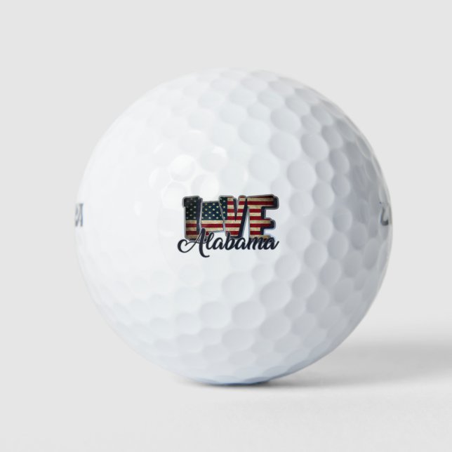 Pelotas De Golf Bandera de Alabama (Anverso)