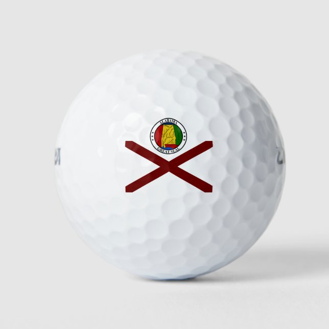 Pelotas De Golf Bandera de Alabama (Anverso)