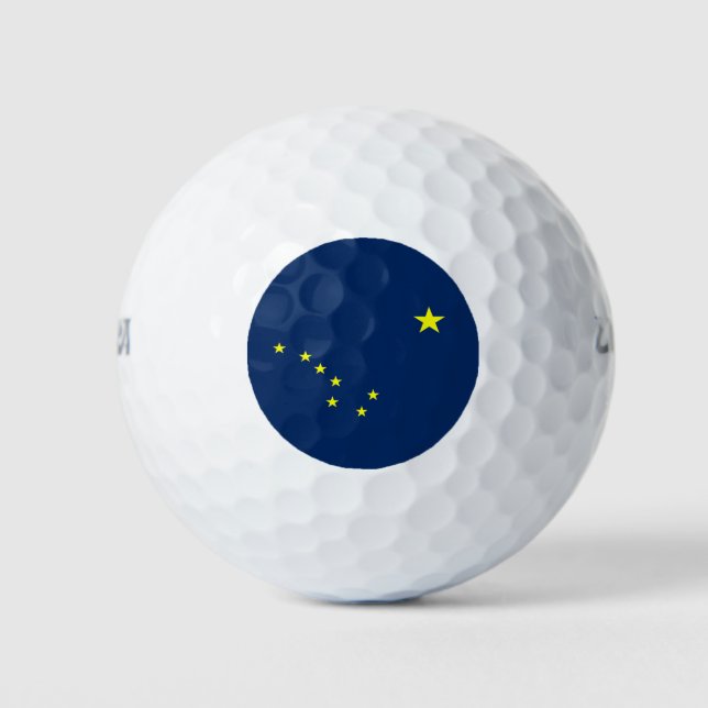 Pelotas De Golf Bandera de Alaska (Anverso)