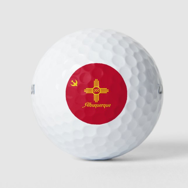 Pelotas De Golf Bandera de Albuquerque (Nuevo México) (Anverso)