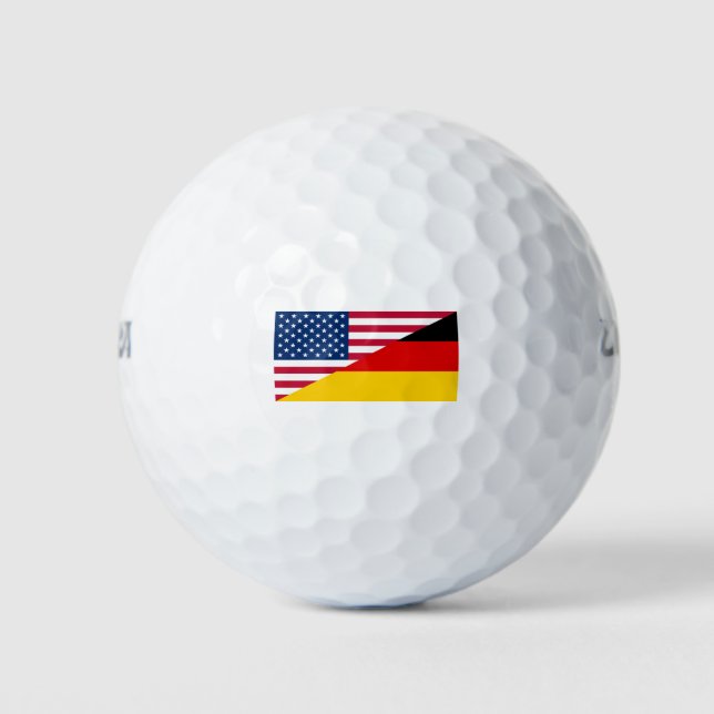 Pelotas De Golf Bandera de Alemania de Estados Unidos (Anverso)