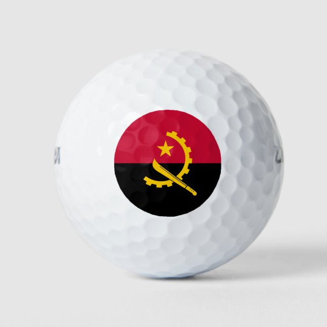 Pelotas De Golf Bandera de Angola (Anverso)