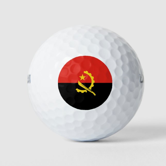 Pelotas De Golf Bandera de Angola (Anverso)