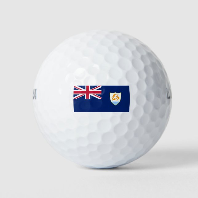 Pelotas De Golf Bandera de Anguila (Caribe) (Anverso)