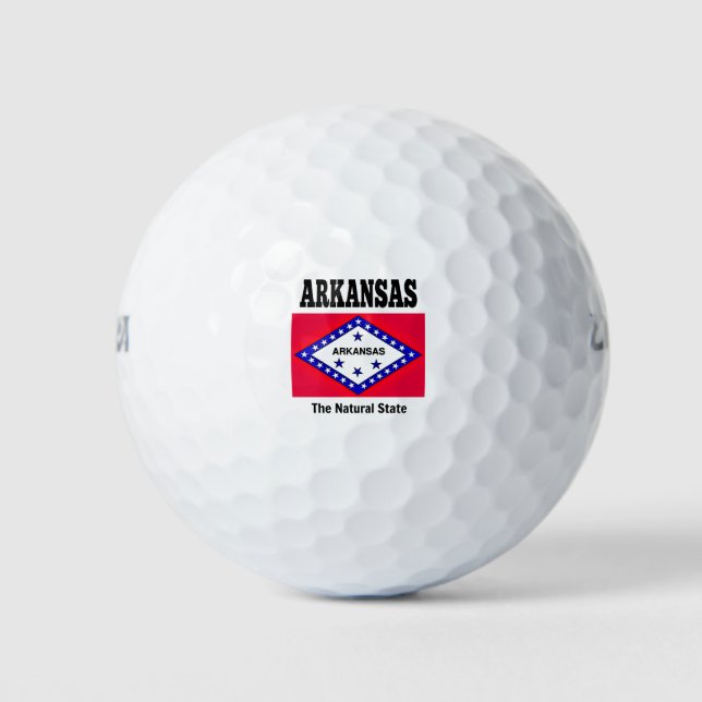 Pelotas De Golf Bandera de Arkansas (Anverso)