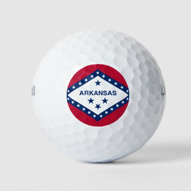 Pelotas De Golf Bandera de Arkansas, bandera de los Estados Unidos (Anverso)