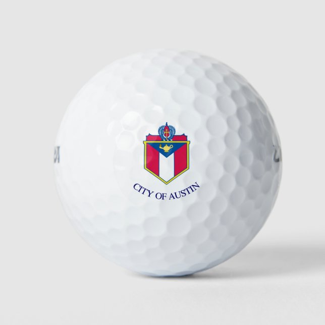 Pelotas De Golf Bandera de Austin, Texas (Anverso)