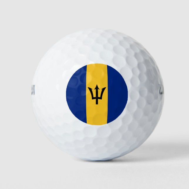 Pelotas De Golf Bandera de Barbados (Barbados) (Bajan) (Anverso)