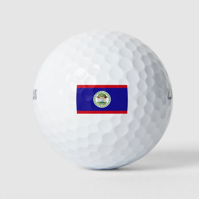 Pelotas De Golf Bandera de Belice (Anverso)