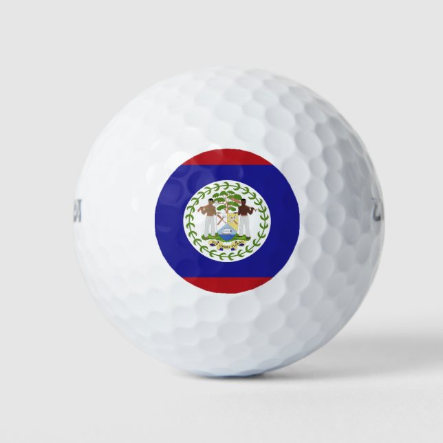 Pelotas De Golf Bandera de Belice (Anverso)