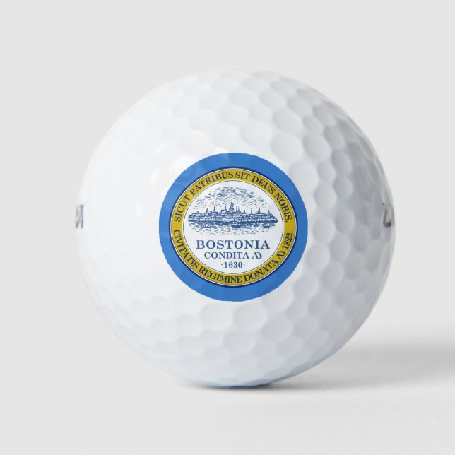 Pelotas De Golf Bandera de Boston (Massachusetts) (Anverso)