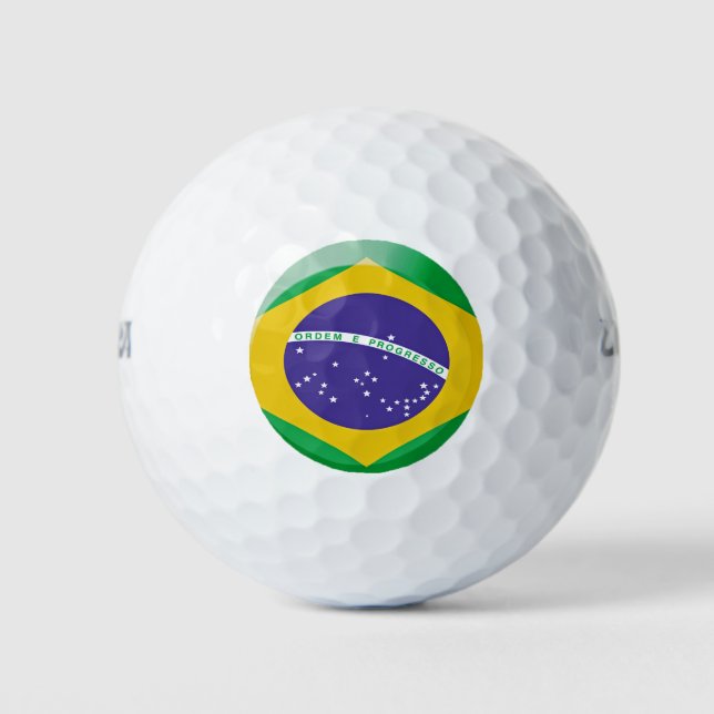 Pelotas De Golf Bandera de Brasil (Anverso)