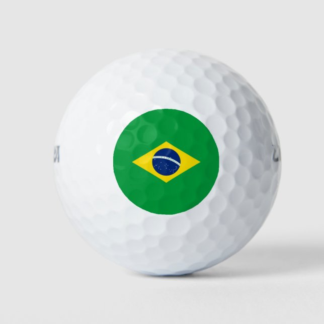 Pelotas De Golf Bandera de Brasil (Anverso)