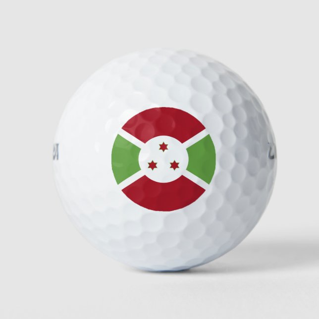 Pelotas De Golf Bandera de Burundi (Anverso)
