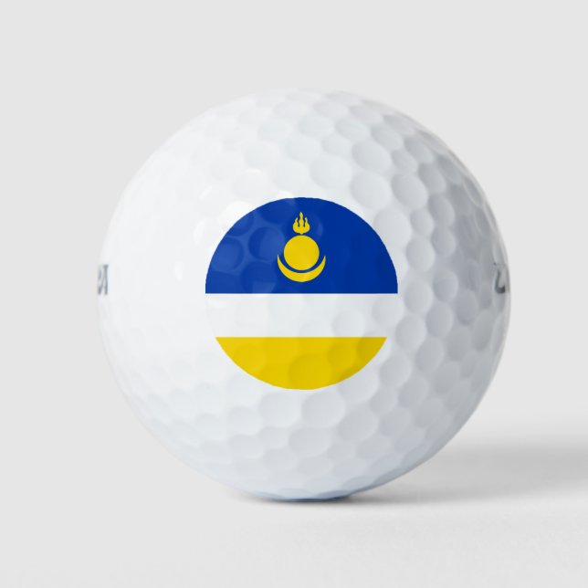 Pelotas De Golf Bandera de Buryatia Patriótica (Anverso)