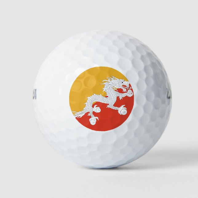 Pelotas De Golf Bandera de Bután (Anverso)