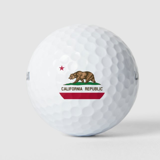 PELOTAS DE GOLF BANDERA DE CALIFORNIA (Anverso)