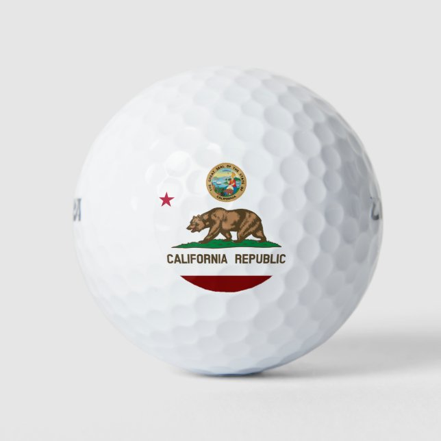 Pelotas De Golf Bandera de California (Anverso)