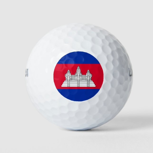 Pelotas De Golf Bandera de Camboya (Anverso)
