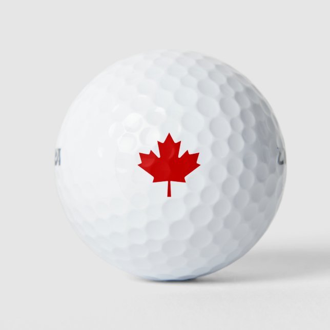 Pelotas De Golf bandera de canadá (Anverso)