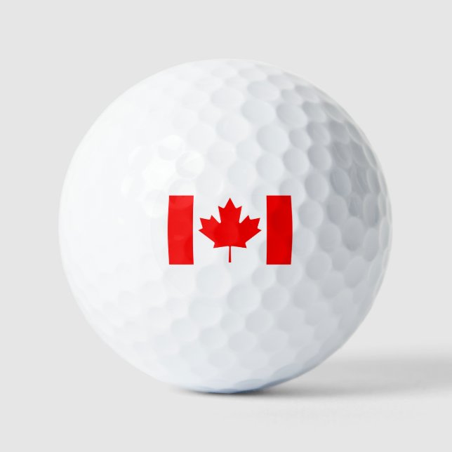 Pelotas De Golf Bandera de Canadá: Leaf de arce rojo (Anverso)