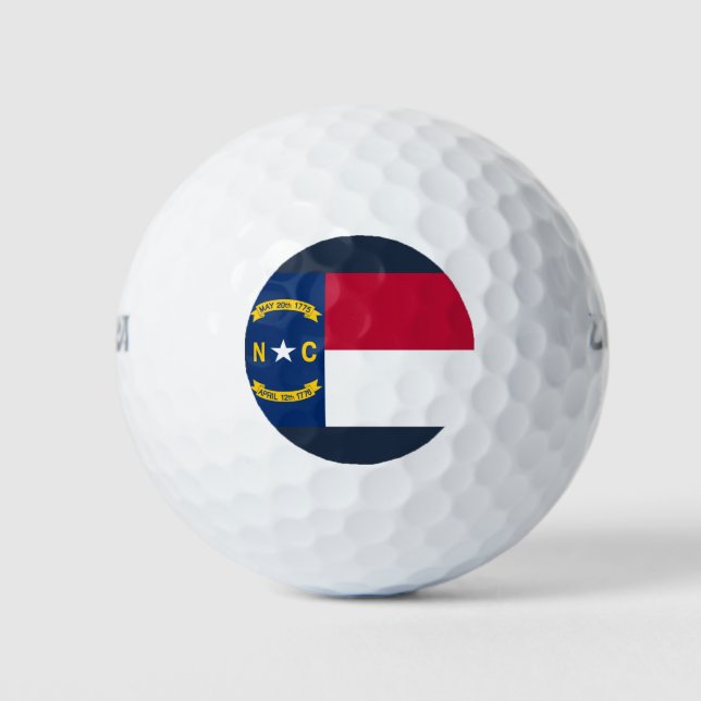 PELOTAS DE GOLF BANDERA DE CAROLINA DEL NORTE (Anverso)