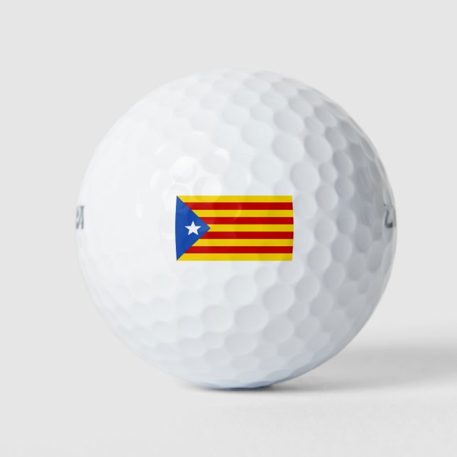 Pelotas De Golf bandera de cataluña (Anverso)