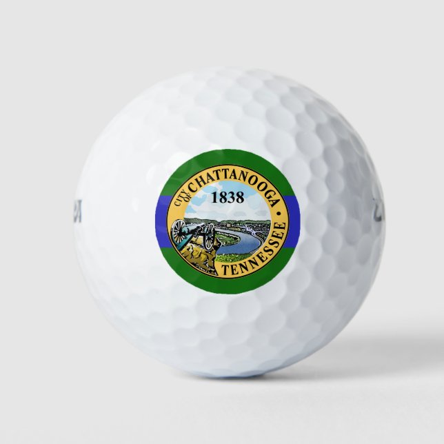 Pelotas De Golf Bandera de Chattanooga, Tennessee (Anverso)