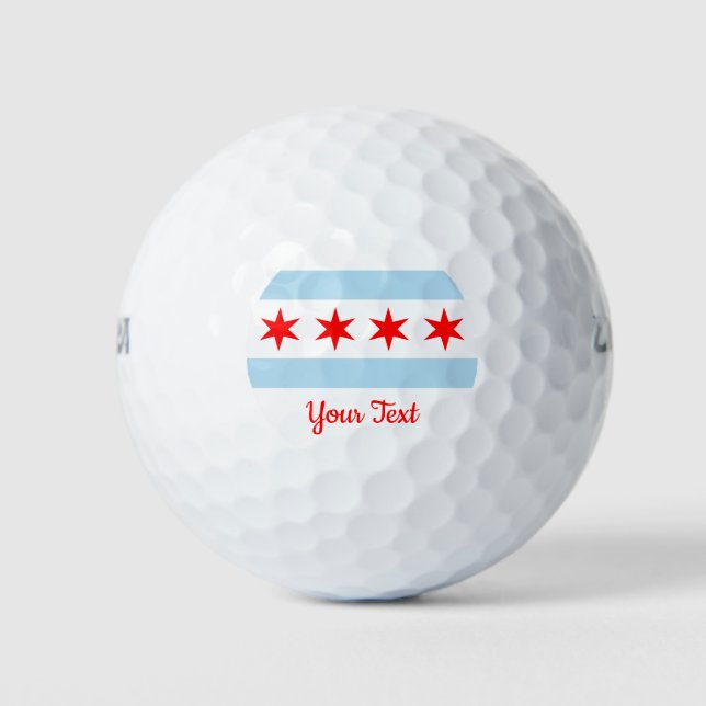 Pelotas De Golf Bandera de Chicago, Illinois (Anverso)