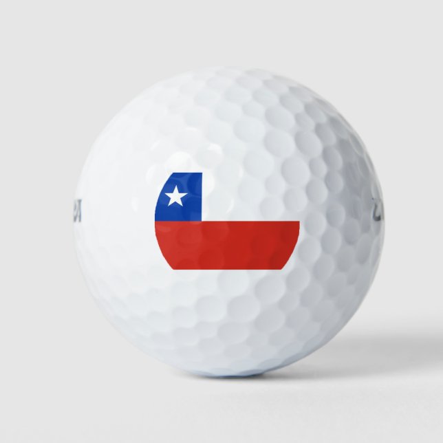 Pelotas De Golf Bandera de Chile (Anverso)