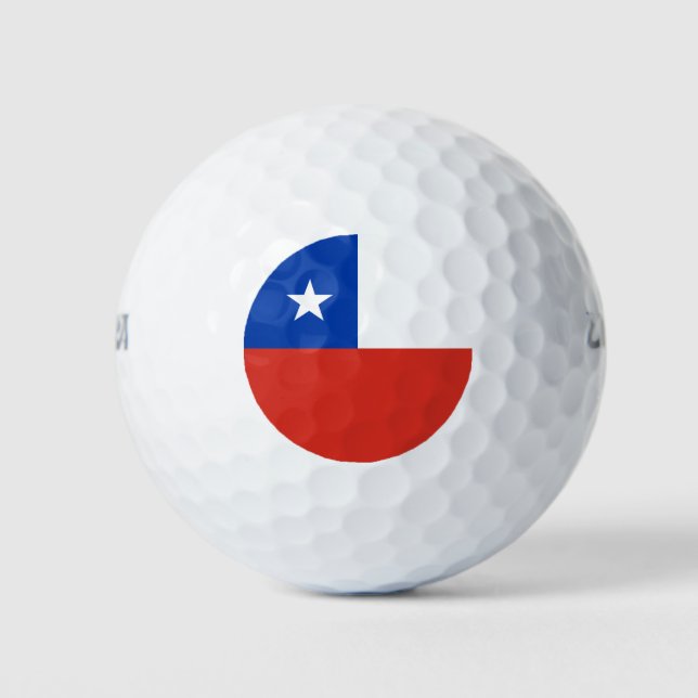 Pelotas De Golf Bandera de Chile (Anverso)