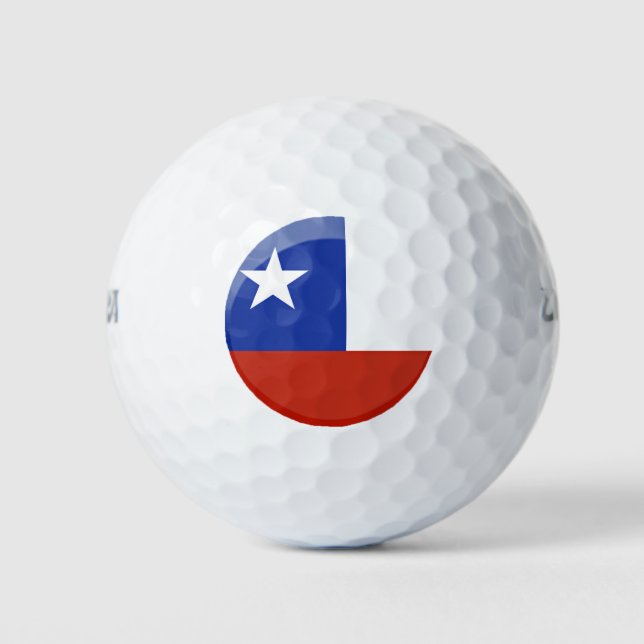 Pelotas De Golf Bandera de Chile (Anverso)