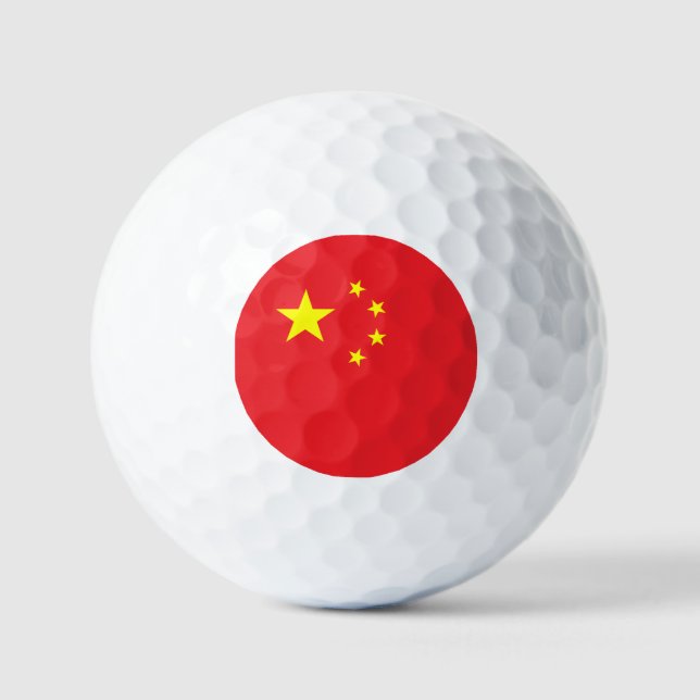 Pelotas De Golf Bandera de China (Anverso)