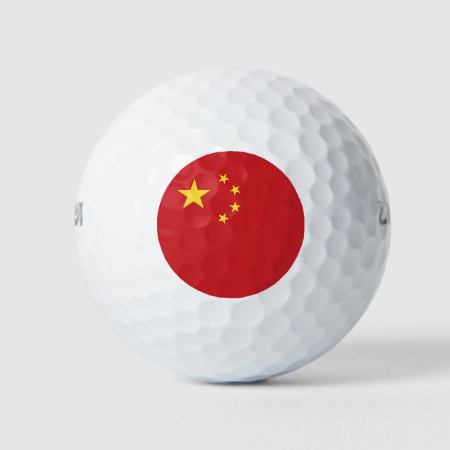 Pelotas De Golf Bandera de China (Anverso)