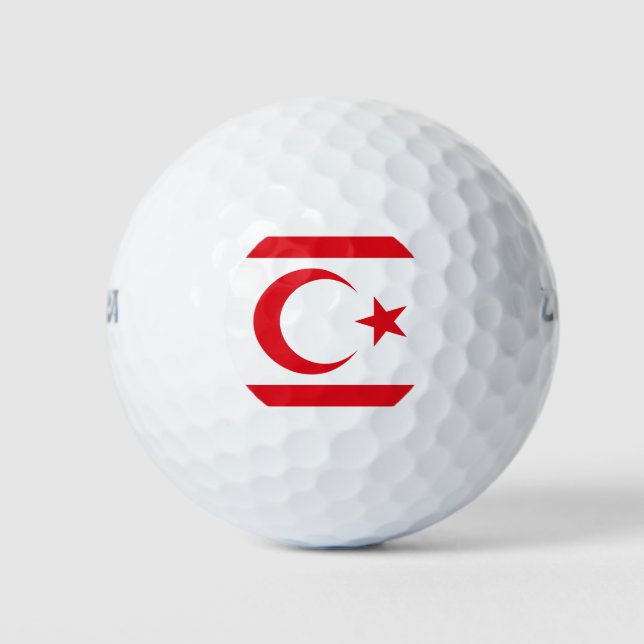 Pelotas De Golf Bandera de Chipre Septentrional (Anverso)