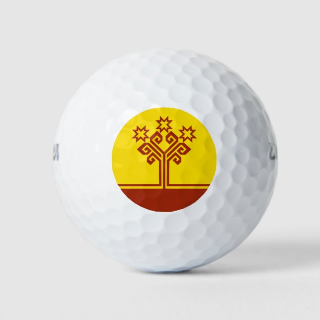Pelotas De Golf Bandera de Chuvasia (Anverso)