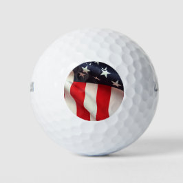 Pelotas De Golf Bandera de Closeup USA