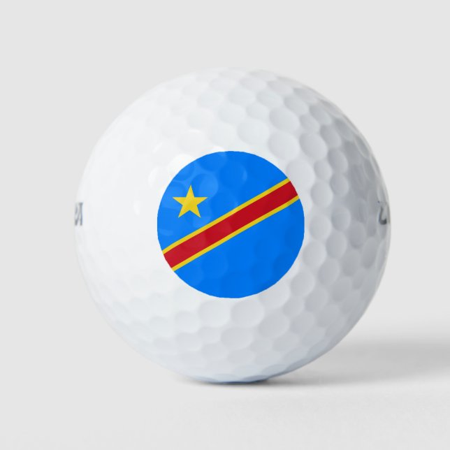 Pelotas De Golf Bandera de Congo Kinshasa (Anverso)