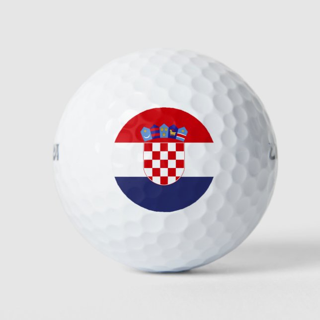 Pelotas De Golf Bandera de Croacia (Anverso)