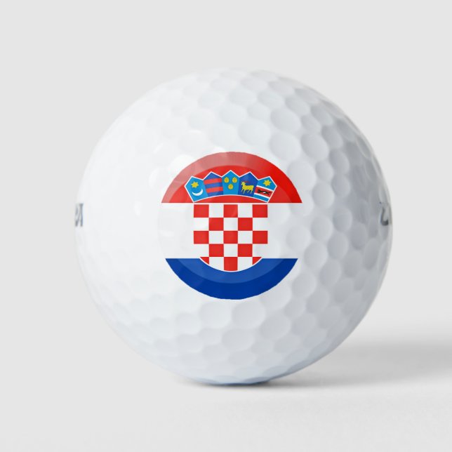 Pelotas De Golf Bandera de Croacia (Anverso)