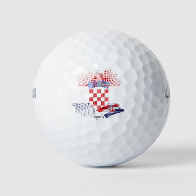 Pelotas De Golf bandera de Croacia (Anverso)