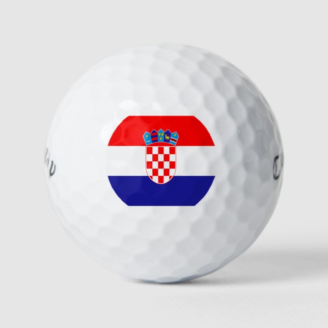 Pelotas De Golf Bandera de Croacia (Anverso)