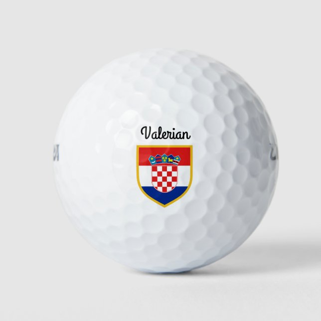 Pelotas De Golf Bandera de Croacia personalizada (Anverso)