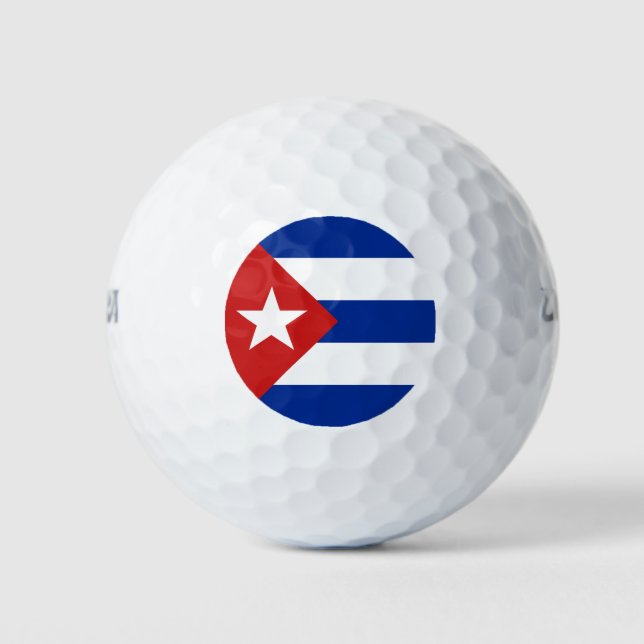 Pelotas De Golf Bandera de Cuba (Anverso)