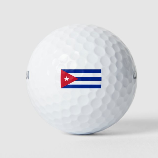 Pelotas De Golf Bandera de Cuba (Anverso)