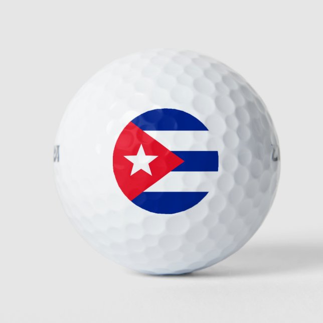 Pelotas De Golf Bandera de Cuba (Anverso)