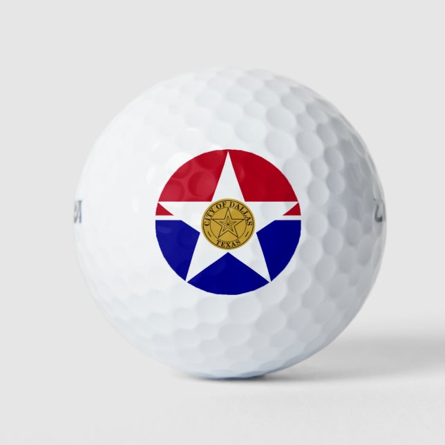 Pelotas De Golf Bandera de Dallas, Texas Golf Balls (Anverso)